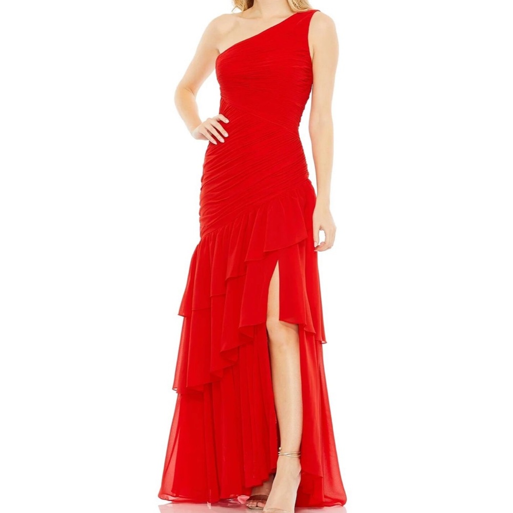 Brand New Mac Duggal 55908 Red Gown